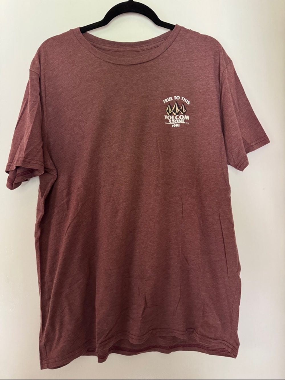 Volcom Men's Short Sleeve Tee - Maroon Heather